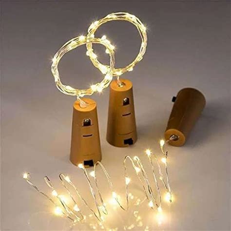 Buy PESCA 20 Led Wine Bottle Cork Lights Copper Wire String Lights 2M ...