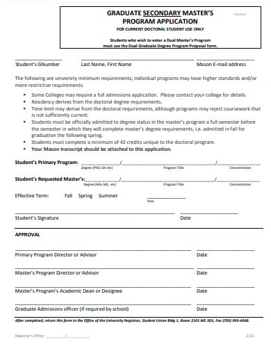 Image result for Program Application Sample PDF