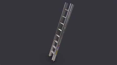 24 Foot Aluminum Extension Ladder - Buy Royalty Free 3D model by ...