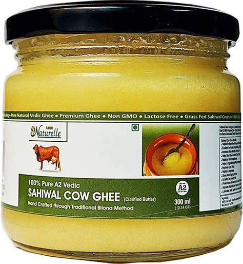 Farm Naturelle A2 Cow Ghee Desi Cow's Milk from Curd by Bilona Method ...