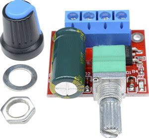 electrolight Mini 5A 90W PWM 12V-24V DC Motor Speed Controller Module ...