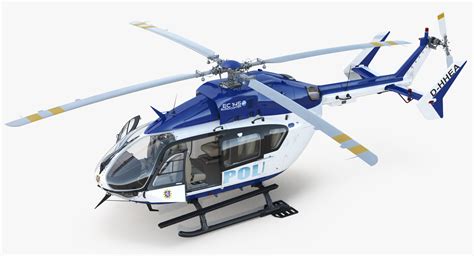 3D Eurocopter EC145 German Police Helicopter Rigged model | 3D Molier ...