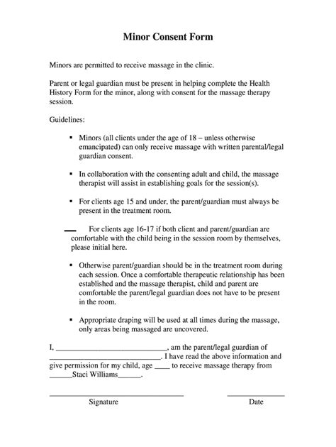 Minor Consent Form - Fill Out, Sign & Share Online | pdfFiller