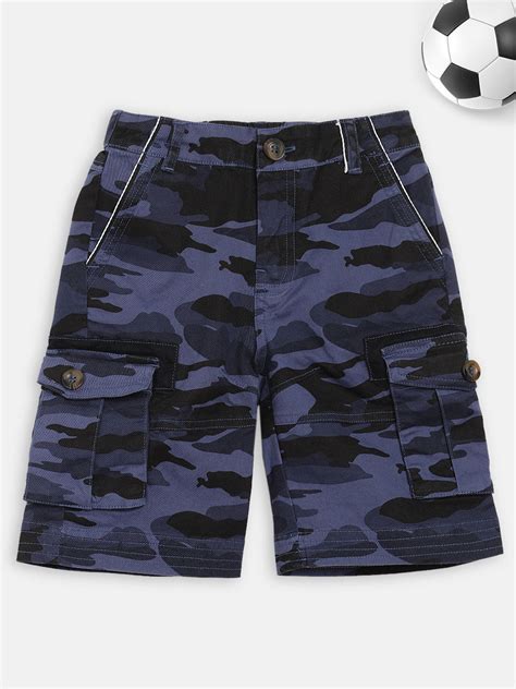 Shop Blue Giraffe Boys Blue Printed Regular Fit Shorts Online – Iconic ...