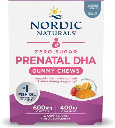 Amazon.com: Nordic Naturals Zero Sugar DHA Prenatal Vitamin Gummies ...