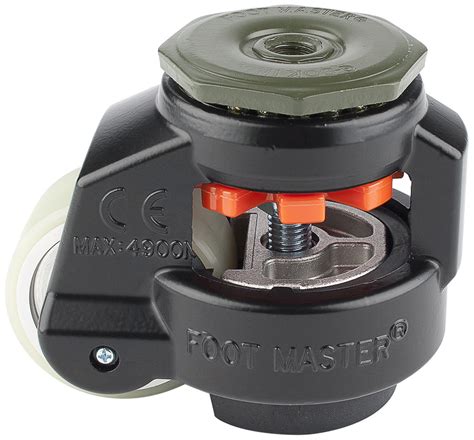 Buy FOOTMASTER GD-80S-BLK-12-UW Urethane Wheel and NBR Pad Leveling ...