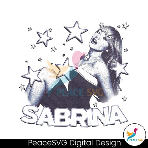 Retro Sabrina Carpenter American Singer PNG Instant Download » Peace SVG