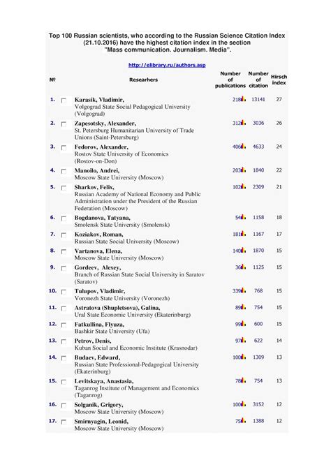 Calaméo - Top 100 Russian scientists, who according to the Russian ...