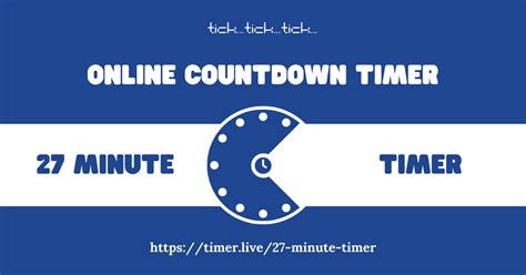 27 Minutes Timer (No Ads, Big, Free Customize)