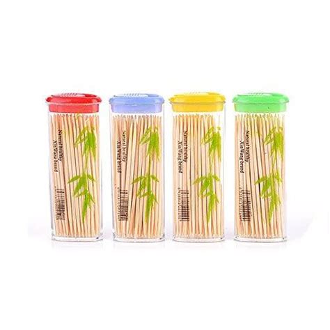 RAGHAV Wooden Bamboo Toothpicks with Dispenser Box | Toothpicks | Table ...