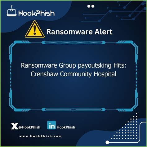 Ransomware Group payoutsking Hits: Crenshaw Community Hospital