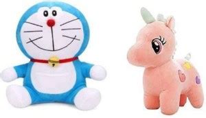 GOD TEDDY CUTE UNICORN WITH SOFT DOREMON FOR KIDS - 25 cm - CUTE ...