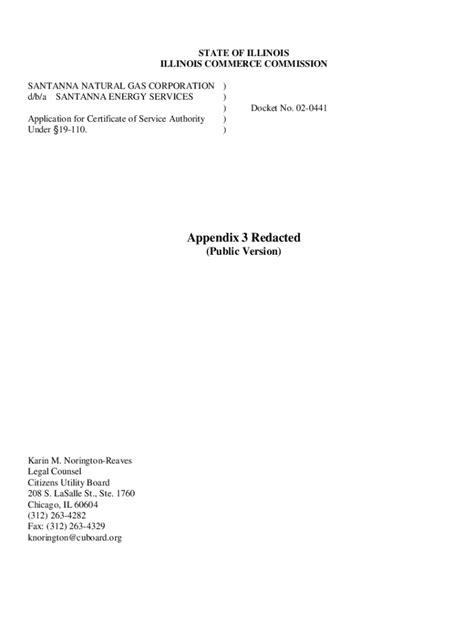 Fillable Online icc illinois 02-0441 Motion To Stay Appendix 3 Public ...