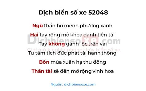 Xem ý nghĩa phong thủy biển số xe 52048 (Song Hỷ Phất Bát)