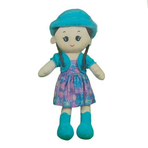 Buy Play Hour Rag Doll Plush Soft Toy Wearing Sky Cap for Ages 3 Years ...