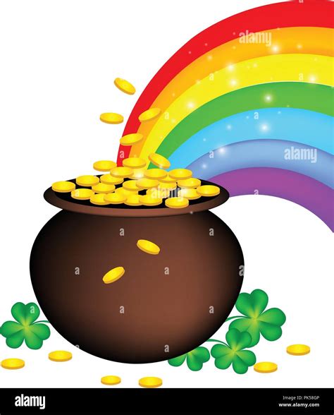 Leprechaun Pot Of Gold Rainbow