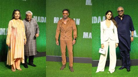 Maidaan screening: From Shabana Azmi, Javed Akhtar to Janhvi Kapoor ...