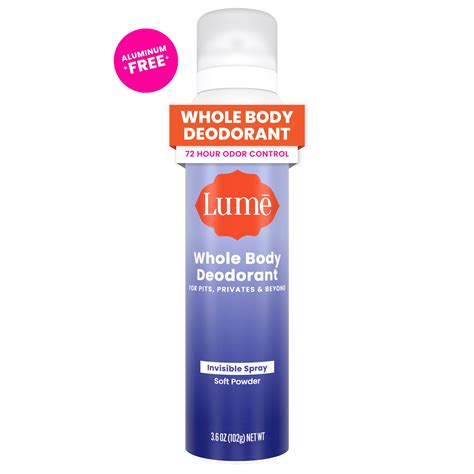 Lume Whole Body Deodorant for Women Spray Soft Powder 3.6 oz - Walmart.com