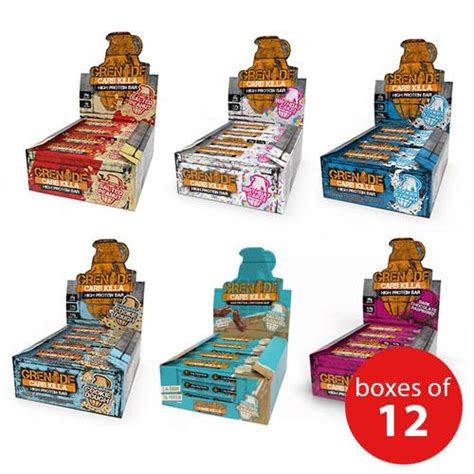 Grenade Carb Killa Low Sugar Bar (12 x 60g Bars) 13 Flavours ...