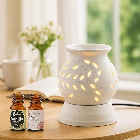 BRAHMZ Ceramic Aroma Oil Diffuser Electric Ancient Matki Diffuser with ...