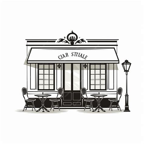 Premium Photo | Intricate Simplicity A Timeless Parisian Cafe Sketch