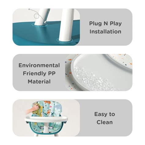 Cherry Berry Safari 3 in 1 Convertible Baby High Chair Cum Kids Study Table