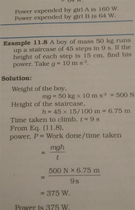 A boy of mass 50 kg runs up a staircase of 45 steps in 9 seconds. If ...