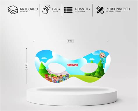 Coco Melon theme boy Eye Mask | Personalized Party Supply Products ...