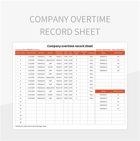 Image result for Overtime Tracking Spreadsheet