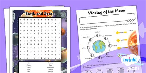 Science: Earth and Space Year 5 Unit Home Learning Tasks