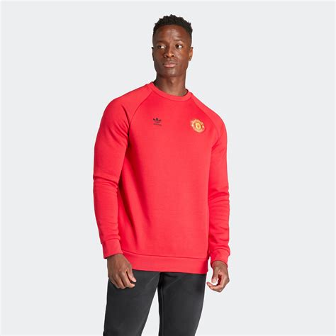 Buy Manchester United Essentials Trefoil Crew Sweatshirt | Manchester ...