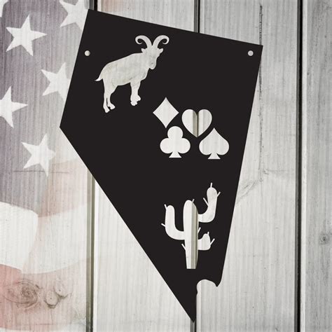 The Silver State Nevada Metal Art - Etsy