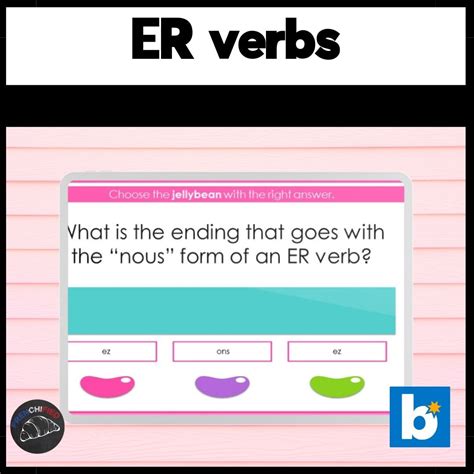 French ER verbs lesson plan