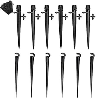 QIUYE QIUYE 50 Pcs Adjustable Irrigation Drippers and 50 PCS Support ...