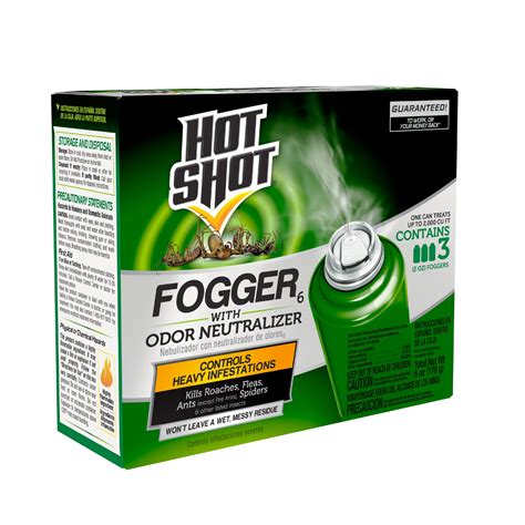Hot Shot Pest Control Fogger with Odor Neutralizer, Kills Roaches, Ants ...
