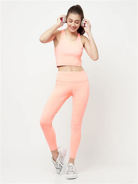 Phone pocket leggings & sports bra combo - Women's Pastel Pink – TRUEREVO