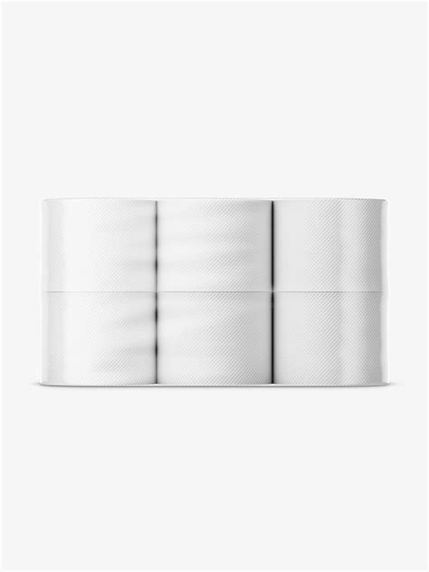 Toilet paper mockup / 6 rolls - Mockups Design