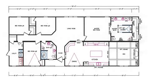 4 Bedroom Floor Plan: K-3241 - Hawks Homes | Manufactured & Modular ...