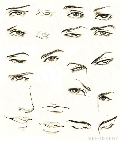 Tutorial - Eyes Male for Manga by nekodeedy | Anime eye drawing, Anime ...