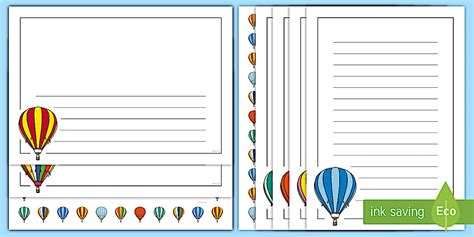 Hot Air Balloon Page Border Pack