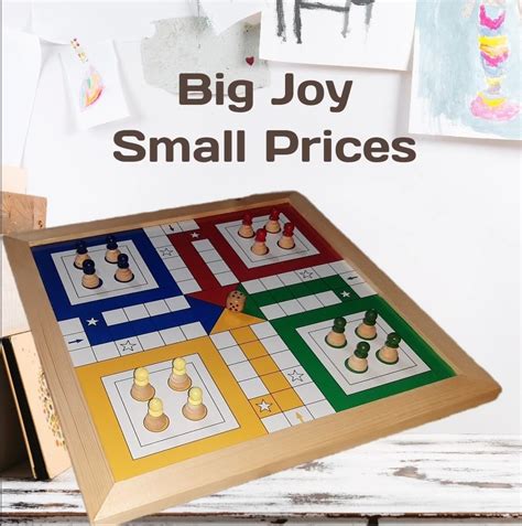 Buy Check Box Handicrafts Wooden Megnatic Ludo 18x18 Inch Glass ...