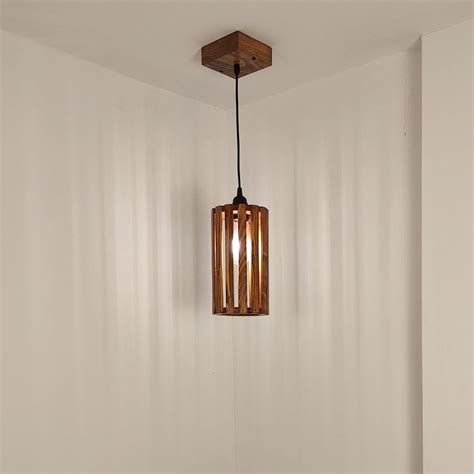 Casa Brown Wooden Single Hanging Lamp