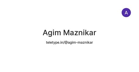 Agim Maznikar — Teletype