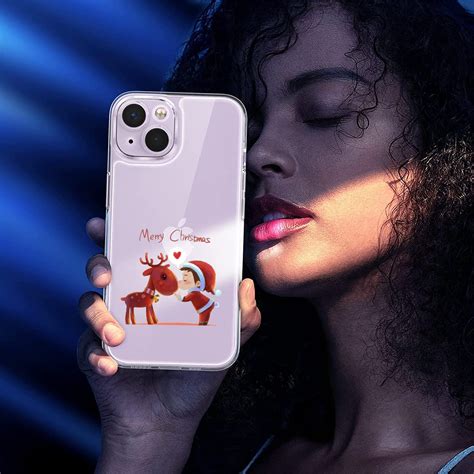 Snapklik.com : Case For iPhone 13 Mini Case Clear Christmas Pattern ...
