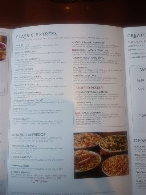 Menu at Olive Garden Italian Restaurant, Lancaster, Schorr Way Dr
