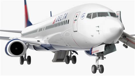 3D Boeing 737 900 ER Delta with Inflatable Evacuation Sliders model ...