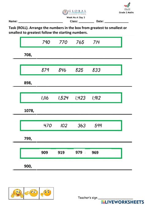 Image result for Ordering Numbers Math Worksheets