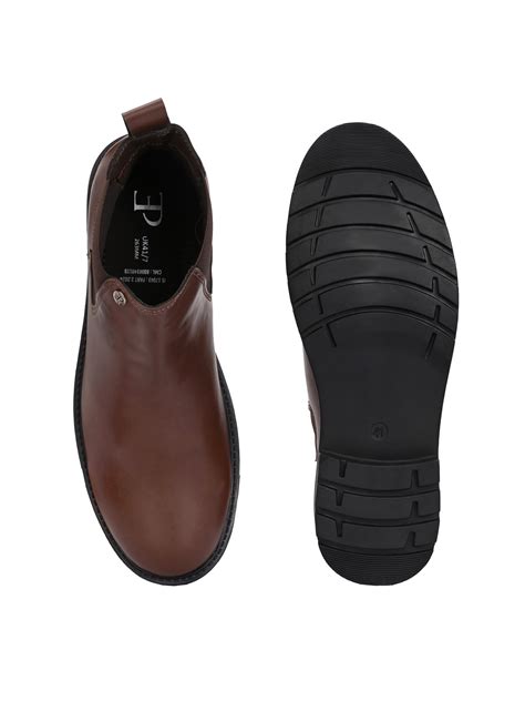 Leather Black Classic Chelsea Boots for Men with Lace-Up Design – El ...