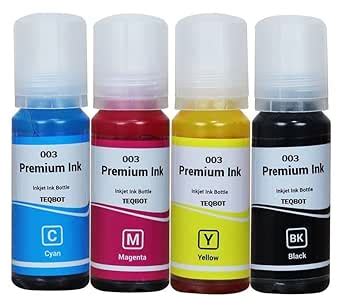 Teqbot Ink 001 003 Compatible with Epson Ink Tank Printer L3110 L3150 ...