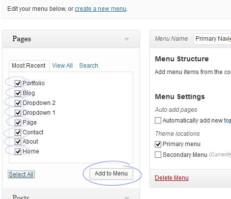 Create Menu 的图像结果